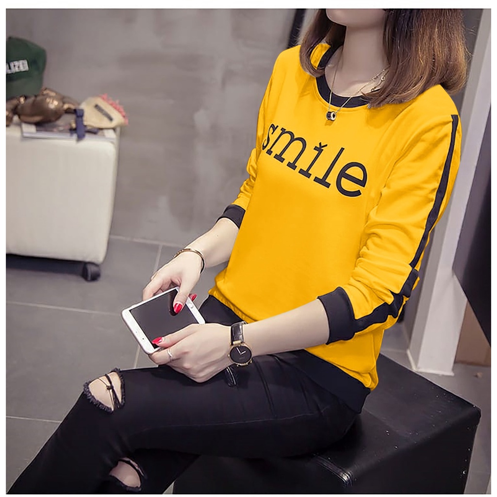 collection_cools baju smile distro cewek trendy terbaru-kaos wanita keren kekinian-baju cewek terlaris