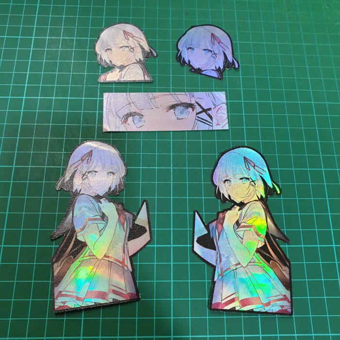 Sticker Hologram Anime - PSH820 - Set 5pcs - Siesta