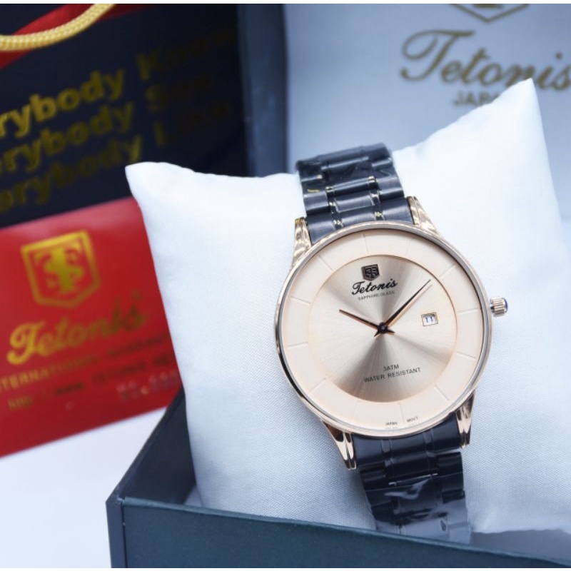 BISA COD JAM TANGAN PRIA/WANITA Tetonis TS6606MS Pth D4,0cm
