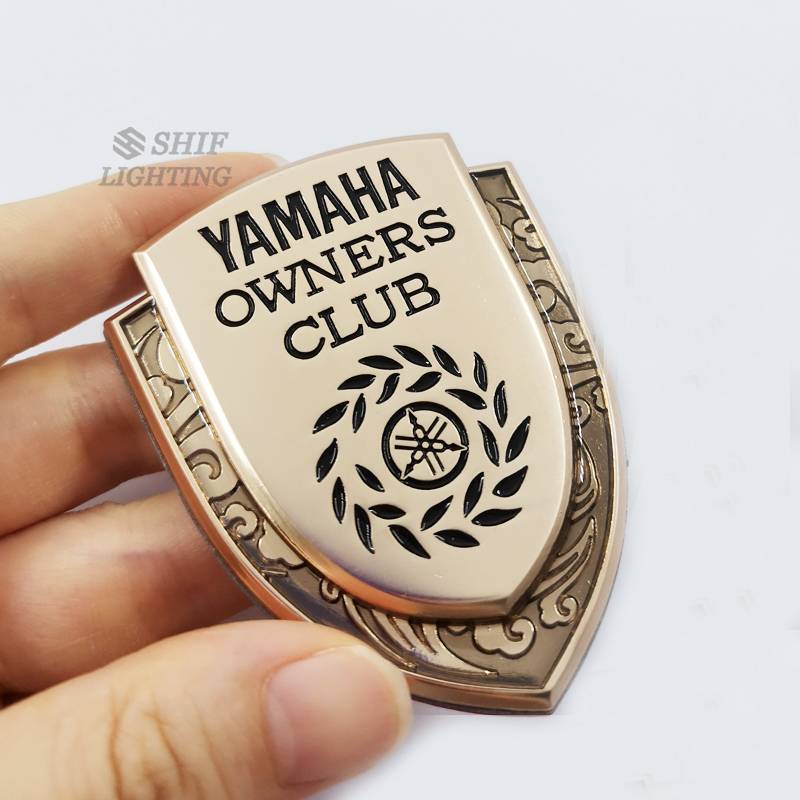 1pc Stiker Emblem Logo Yamaha Owners Club Bahan Metal Untuk Dekorasi Motor