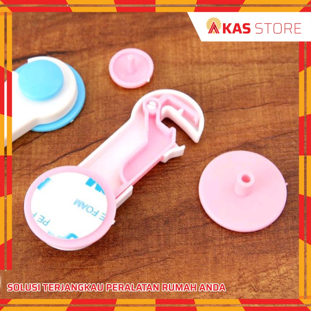kunci kait pengaman / kunci pengait / kunci pengaman laci lemari pintu untuk bayi gembok plastik tem