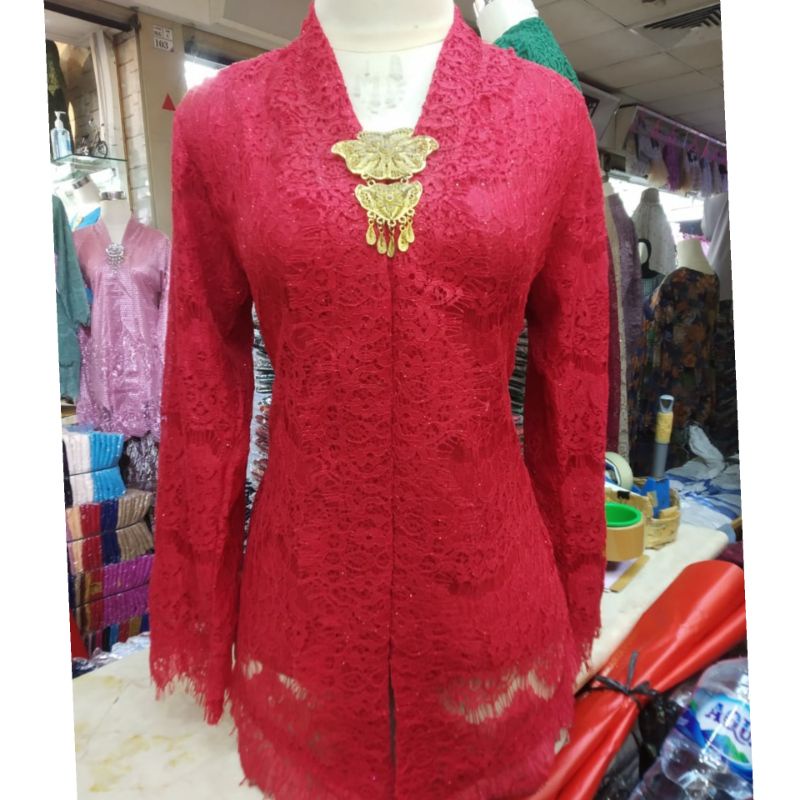 kebaya luna_kebaya_kebaya brukat_kebaya wisuda_kebaya encim_kebaya encim modern_kebaya kartini-MERAH CABE