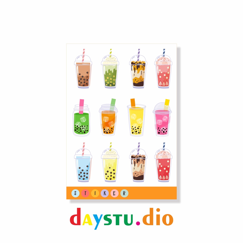 

STICKER LUCU TEMA MINUMAN BOBA BOBATEA