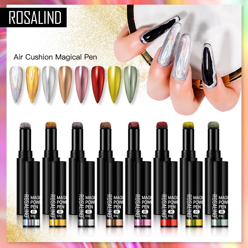 ROSALIND Air cushion magical mirror pen chrome powder pen nail art nailart bubuk chrome