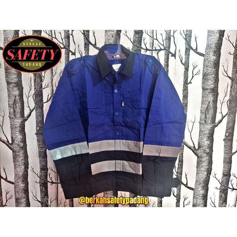 WEARPACK ATASAN SAFETY KOMBINASI  WARNA BIRU