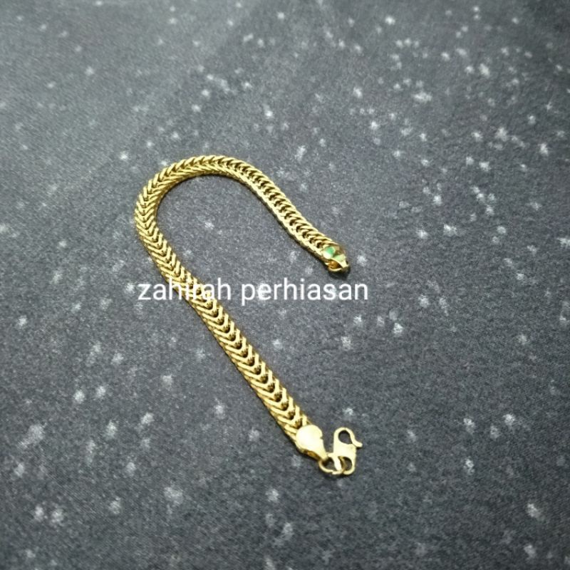 GELANG TANGAN WANITA TIKAR RANTAI ASLI TITANIUM ANTI LUNTUR