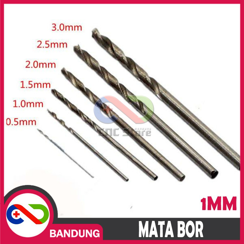 5PCS MATA BOR BESI HSS 1MM