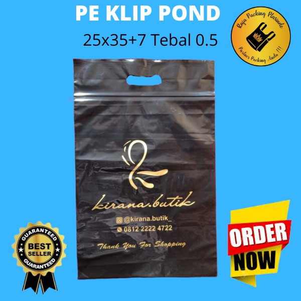 Plastik Sablon Klip Pond Uk 25x35+7 Tebal 0,5 Plastik Sablon Olshop / Sablon Plastik / Plastik klip