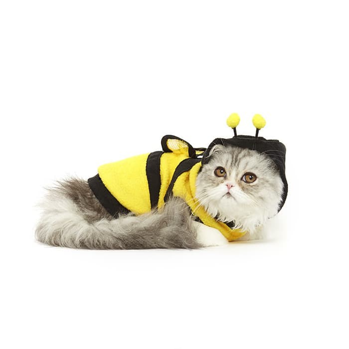 Baju Kucing Anjing Model Lebah Kostum Cat Dog Pet Hoodie Costum Bumble Bee Pakaian