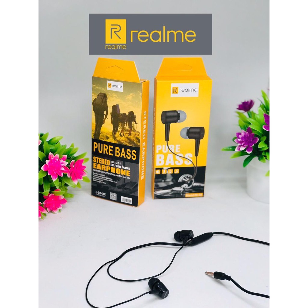 earphone handsfree purebass realme buds RMA101 / MA11 / R32 / QP-005 / AT-038 / RMA103 / R30 / R88 / R35