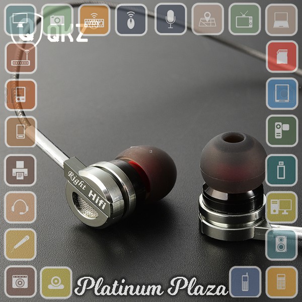 QKZ Bass Metal Earphone with Mic - QKZ-DM9 - Silver`A1GZMI-
