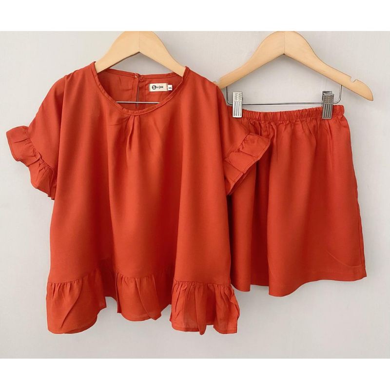 SETELAN ANAK LENGAN PENDEK + CELANA PENDEK BAHAN RAYON UMUR 3-5 TH || SETELAN ANAK RAYON || BAJU ANAK