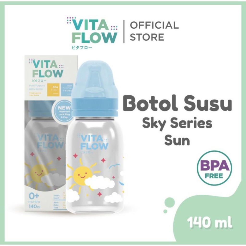 VITAFLOW BABY BOTTLE 140ML / BOTOL SUSU BAYI