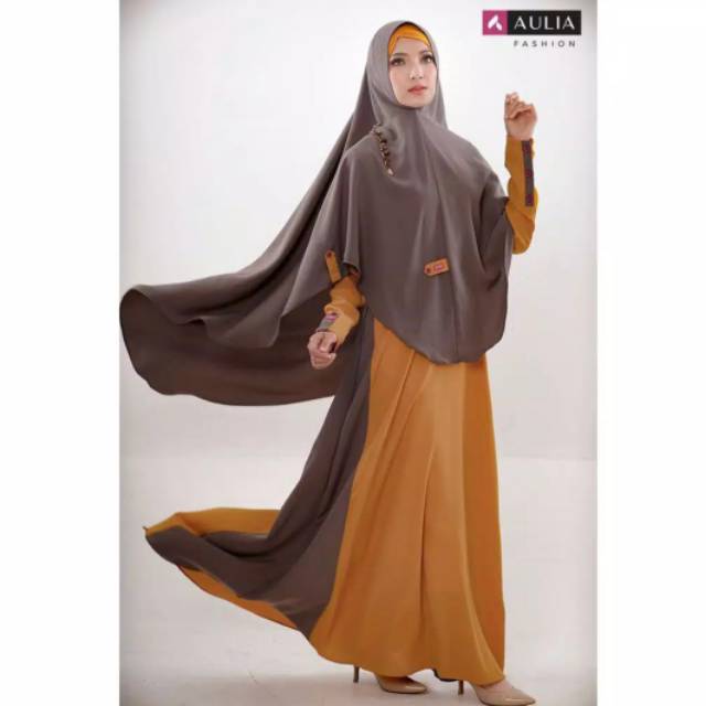 Baju gamis aulia Zanuba Mustard