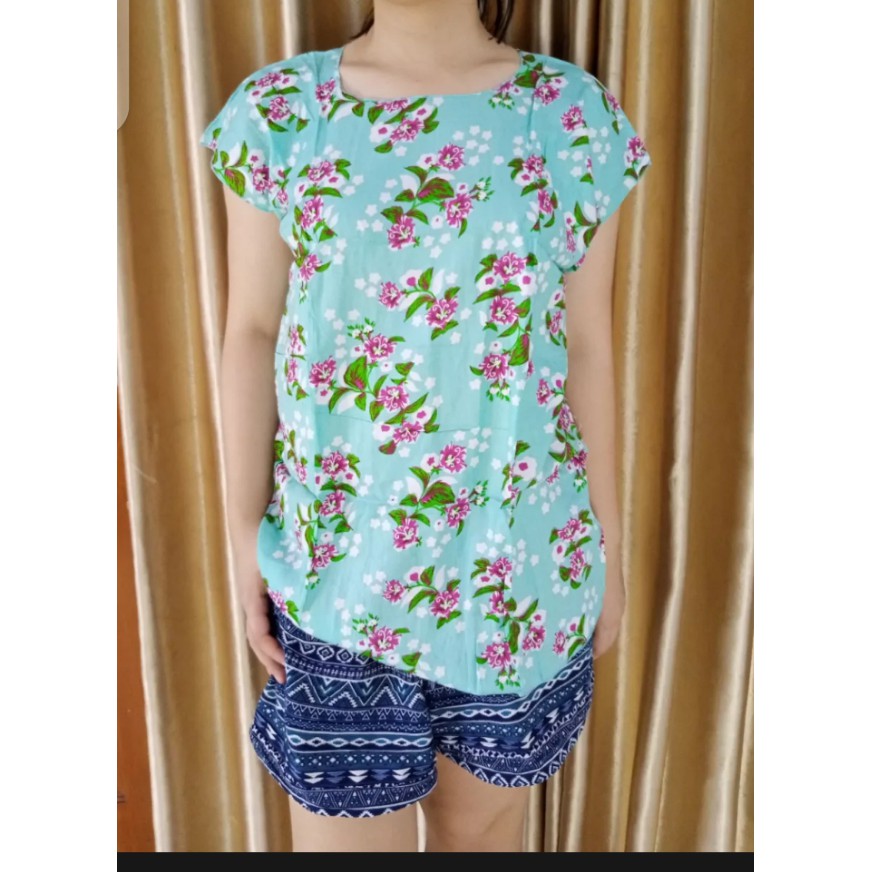 Promo Blouse santai motif bunga