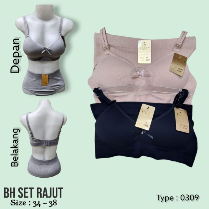 Set bra _cd rajut tanpa kawat Tally 0309