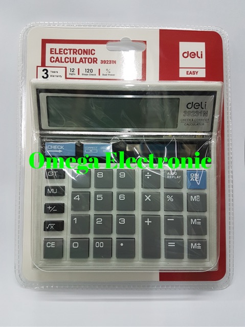

Adn Deli 39231 Calculator Check & Correct Desktop Kalkulator Meja Office BUKAN CT-512 CT 512