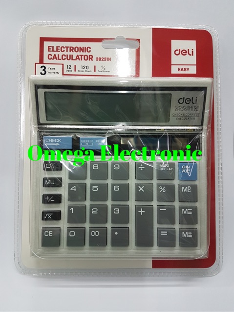 Deli 39231 Calculator Check &amp; Correct Desktop Kalkulator Meja Office BUKAN CT-512 CT 512