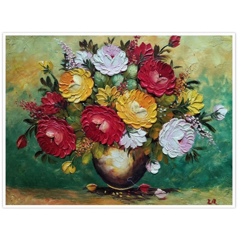 Lukisan Bunga Timbul 60 X 80 Cm Shopee Indonesia