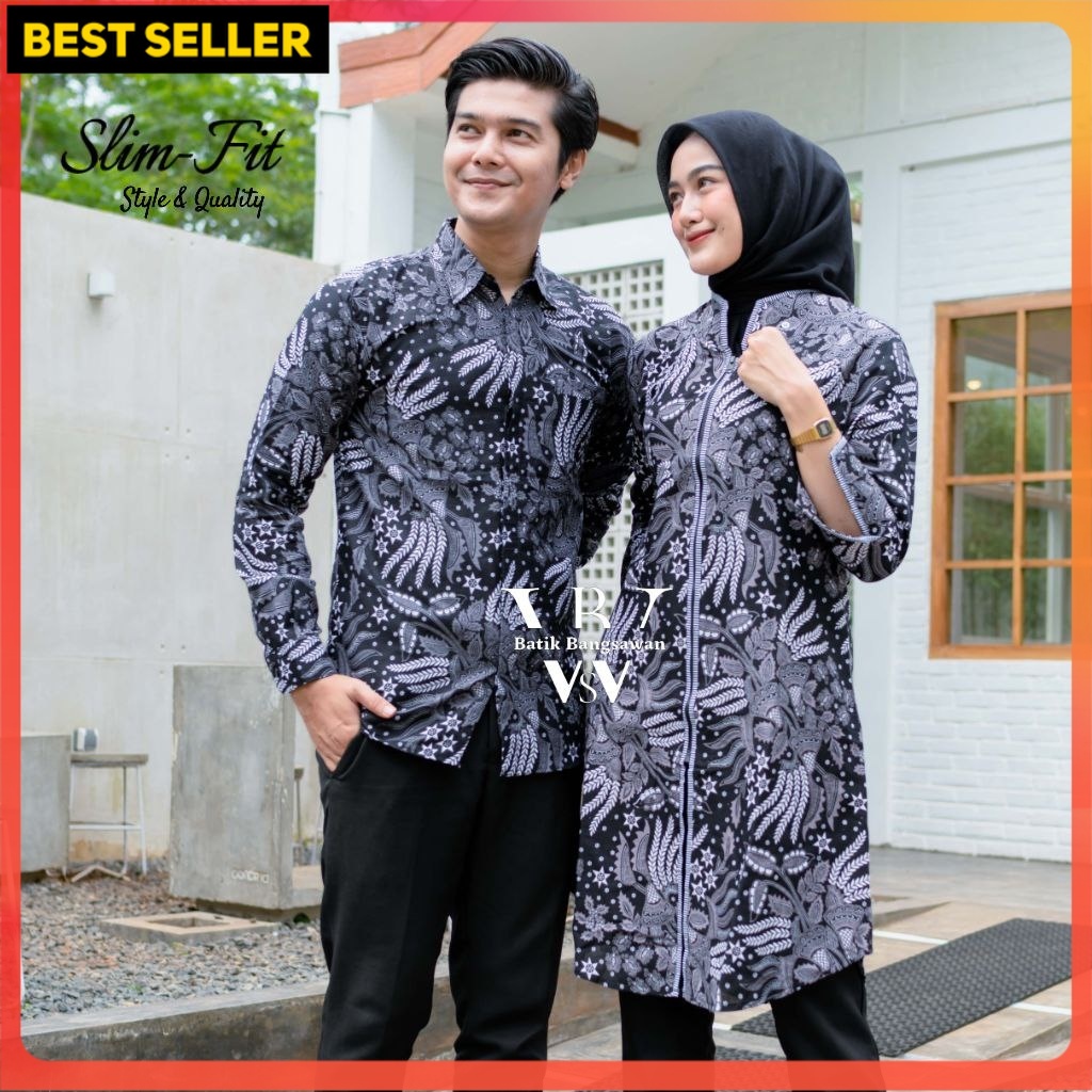 COUPLE BATIK NEW KEMEJA TUNIK TRENDING INTERNATIONAL COUPLE SERAGAM TERLARIS [ANS BATIK]