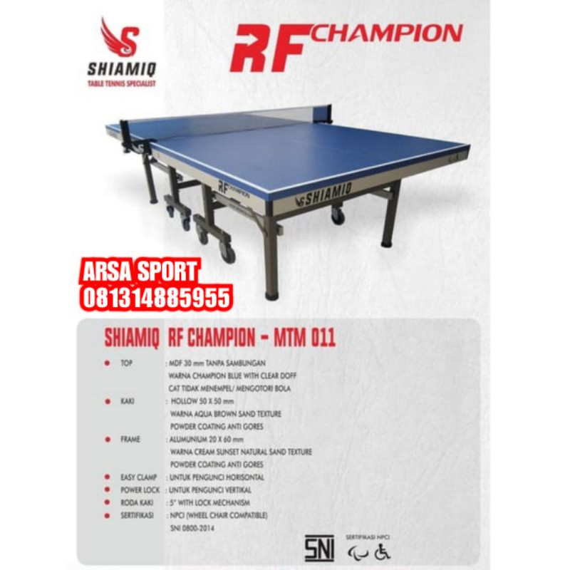 Meja Pingpong Shiamiq RF Champion Meja Tenis Meja