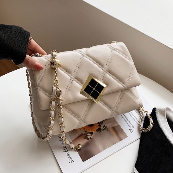 BJ43267 - BEIGE/BLACK/KHAKI/RED/YELLOW - TAS WANITA FASHION IMPORT MODIS ELEGAN TERMURAH TERLARIS TERBARU BAGSTORE JAKARTA TAS BATAM BQ3267