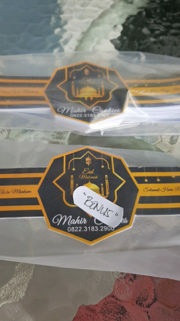 Promo Stiker Toples Lebaran Model Jam / Stiker Toples Nastar Lebaran ( Sebelum Harga Naik )