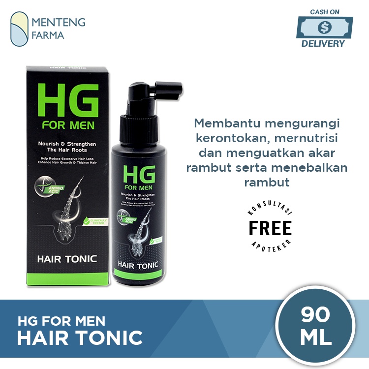 HG For Men Hair Tonic 90 ML - Vitamin Rambut Rontok, Meningkatkan Kesuburan Rambut