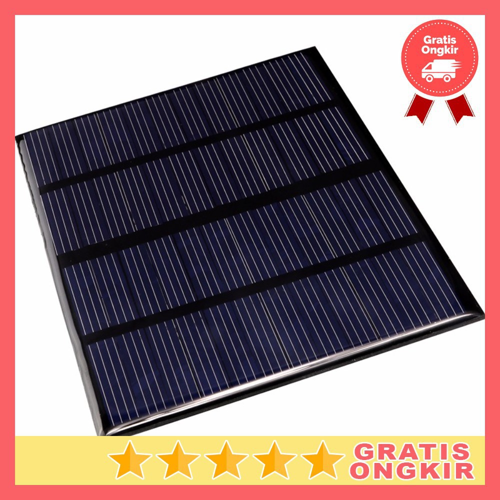 Grab Medan DIY Mini Star Solar Panel 12V 1.5W - CNC85X115-18 - Black