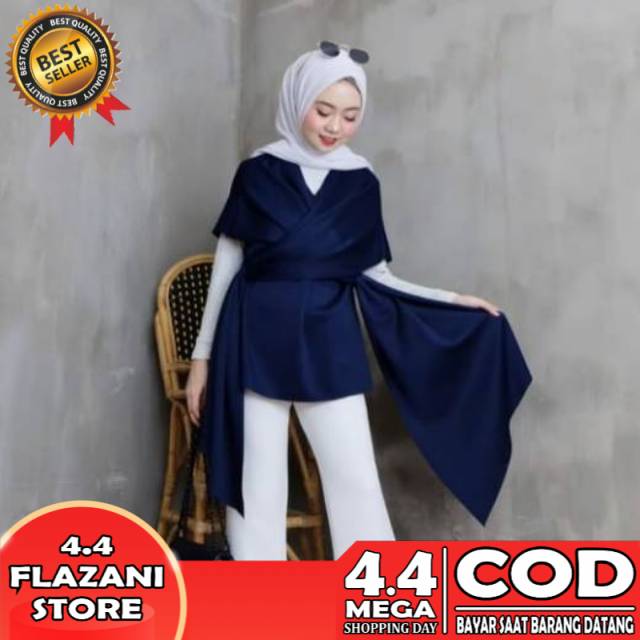 HENNA SLAYER BLOUSE / Blouse Slendang /blouse polos / blouse moscrepe