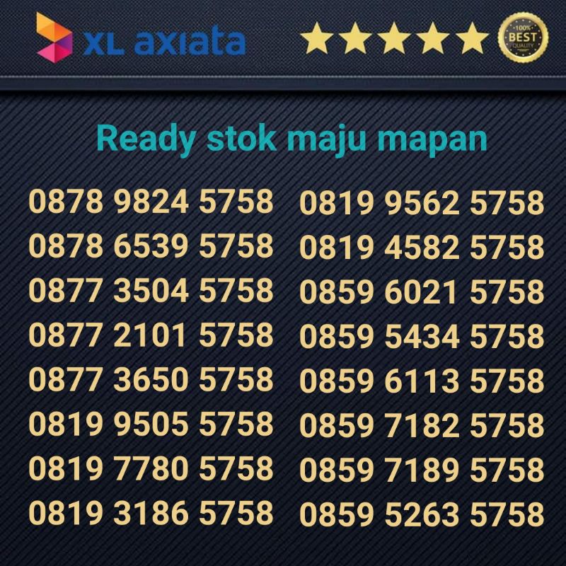 NOMOR CANTIK  xl 5758 5757 5858