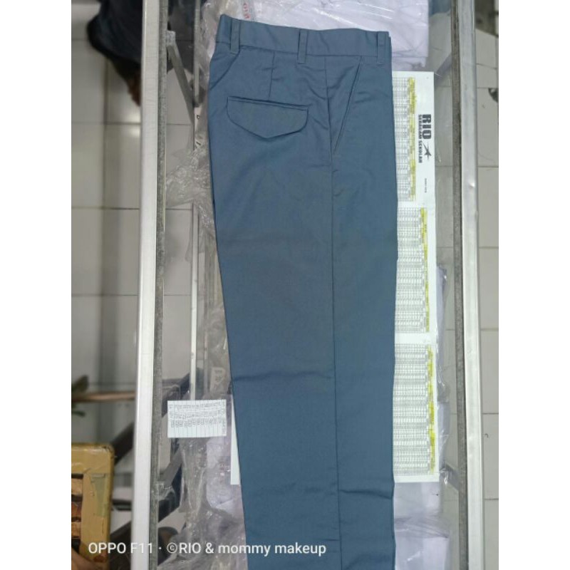 CELANA SERAGAM SEKOLAH PANJANG BIG SIZE PUTIH DAN ABU SMA BAHAN FAMATEX CELANA FORMAL CELANA PANJANG