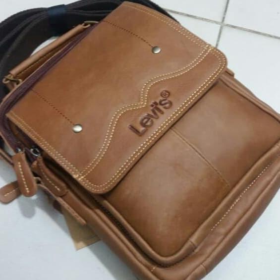 tas selempang pria kulit asli/tas import/tas kulit asli