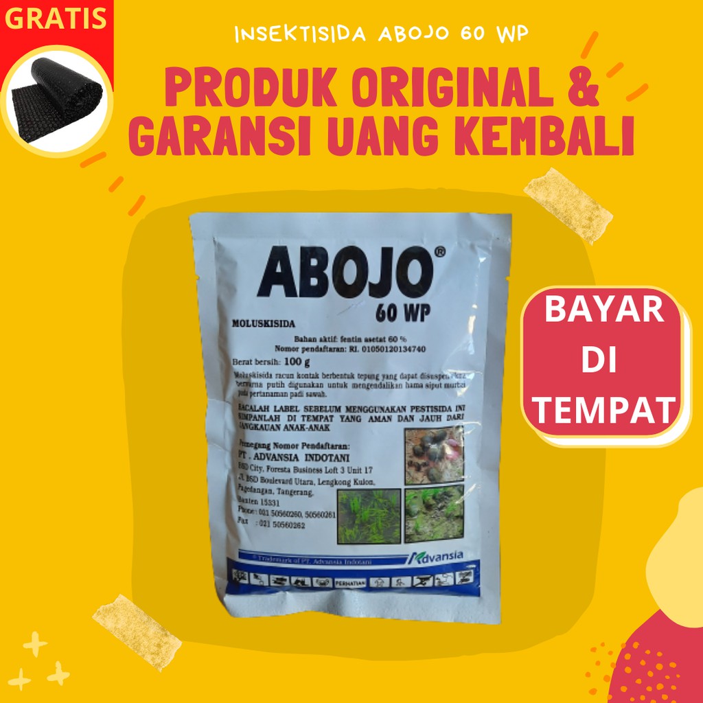 Insektisida Racun Obat Pembasmi Hama Keong Sawah - ABOJO 60 WP