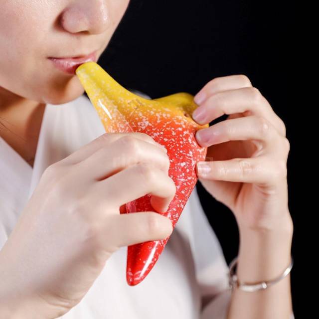 Alat Musik Tiup Ocarina 12 Holes Ocarina Keramik