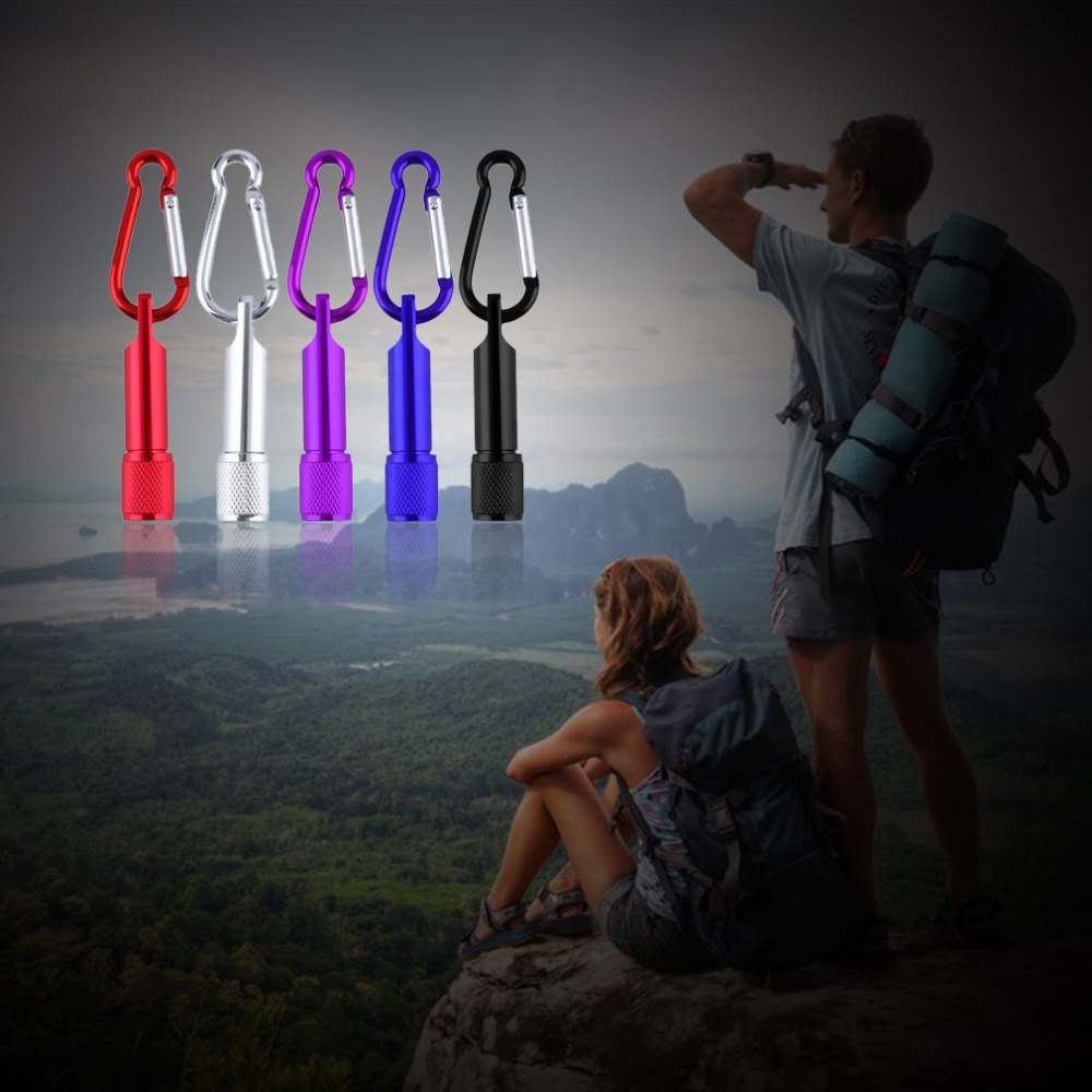 [ High Quanlity Outdoor Activities Carabiner buckle mini flashlight for Hiking, Camping, Survival, Emergency ]