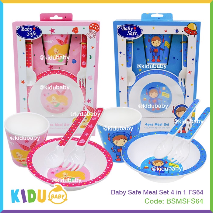 Baby Safe Meal Set 5 in 1 FS65 Perlengkapan Makan Bayi dan Anak Kidu Baby