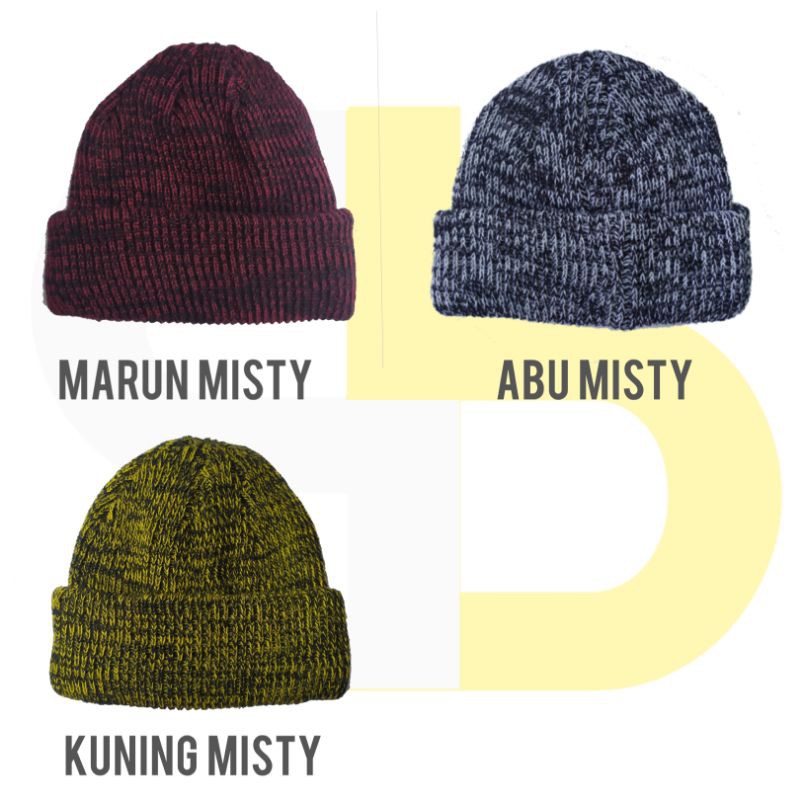 Kupluk Polos Beanie hat Pendek Tebal short Beanie Polos Pria dan Wanita