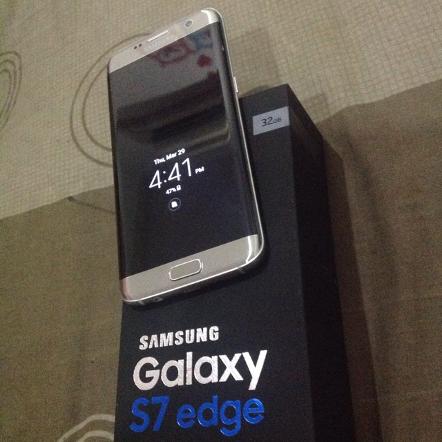 Samsung S7 Edge 32gb 1 SIM Silver Mulus Fullshet ORI Fast Charging normal segel aman