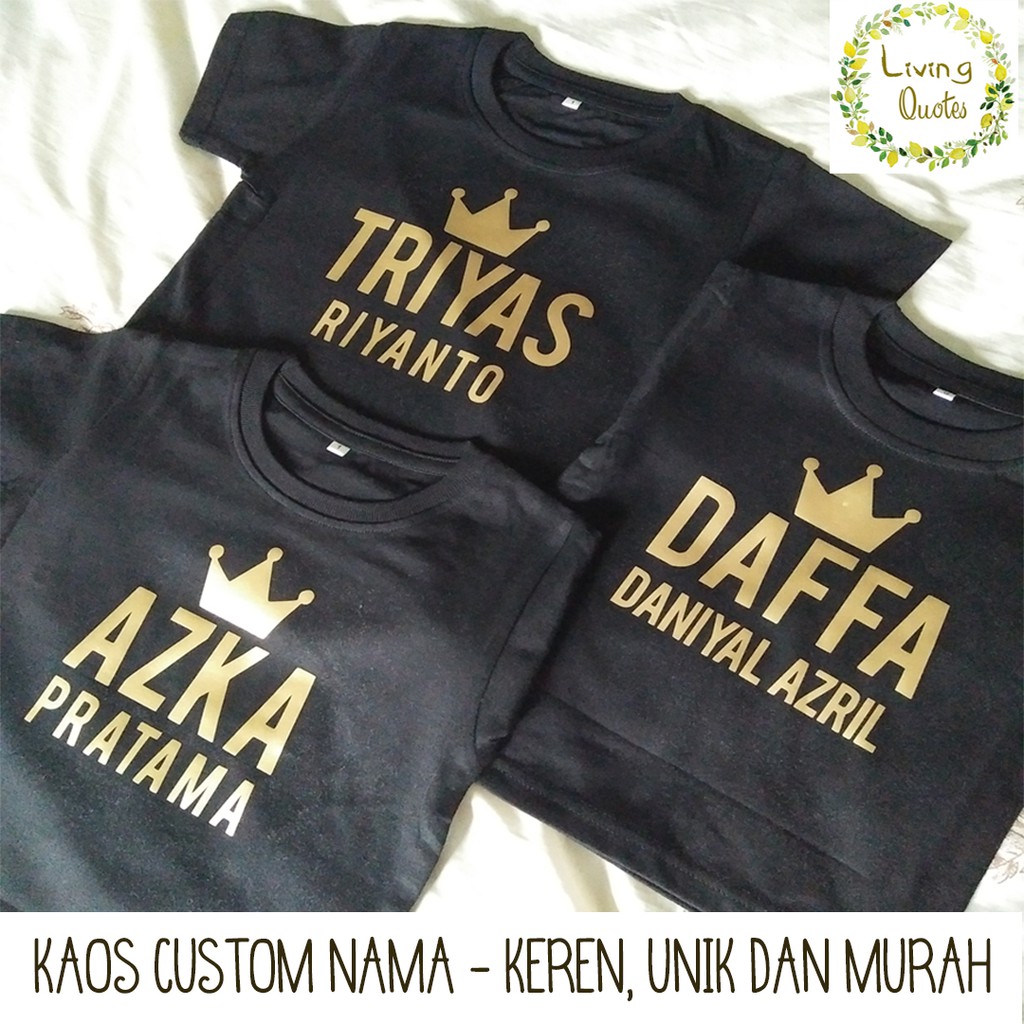 Custom Desain Baju Anak Kaos Keren Pakai Mahkota Shopee Indonesia