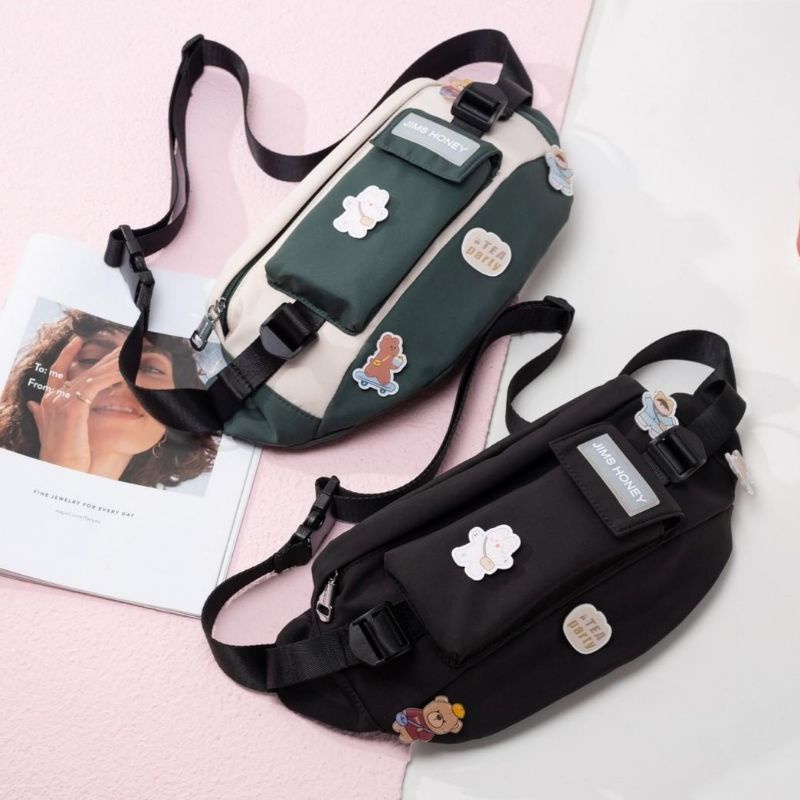 OLAF WAIST BAG JIMS HONEY ORI TAS PINGGANG WANITA PRIA COUPLE IMPOR FASHION CEWE KOREA KULIAH KERJA MURAH