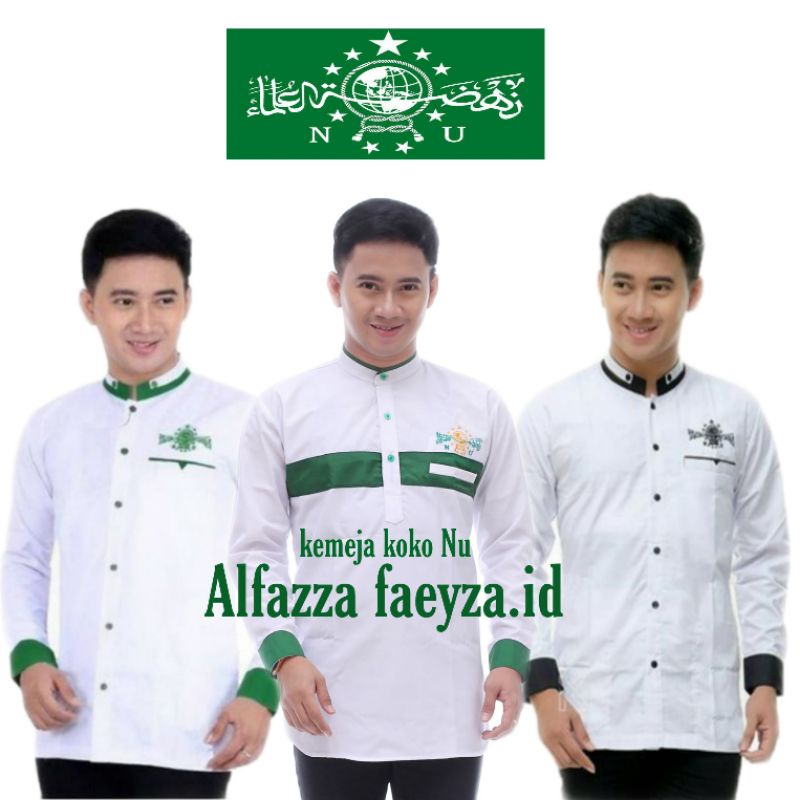KEMKO NU BESTSELER /KEMEJA KOKO NAHDLATUL ULAMA/KOKO NU LENGAN PANJANG/BAJU KOKO NU LENGAN PENDEK/BA
