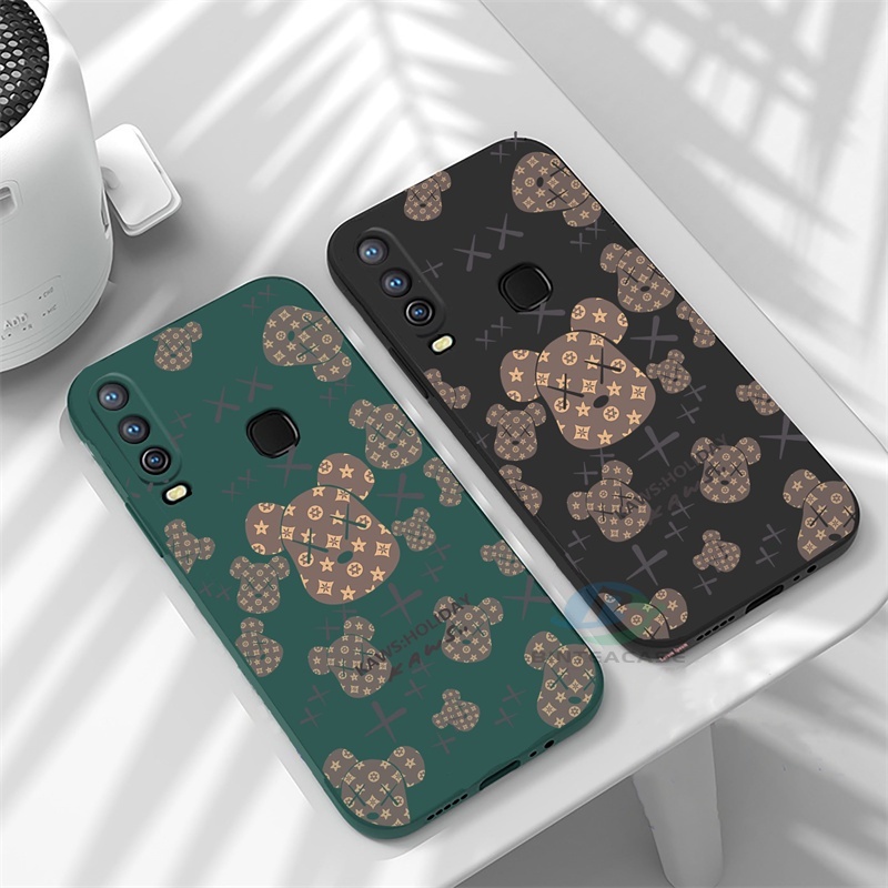 Infinix Hot 30i Zero 5G 2023 Note 12 2023 12 G96 12 Pro 11 Hot 12 Pro 20S Smart 7 6 Smart 5 Hot 11S NFC Hot 11 Play 12 10 Play 9 Play Hot 10S Hot 10T Fashion Graffiti Bear Pola Kepala Ponsel Silicone Case Binteacase