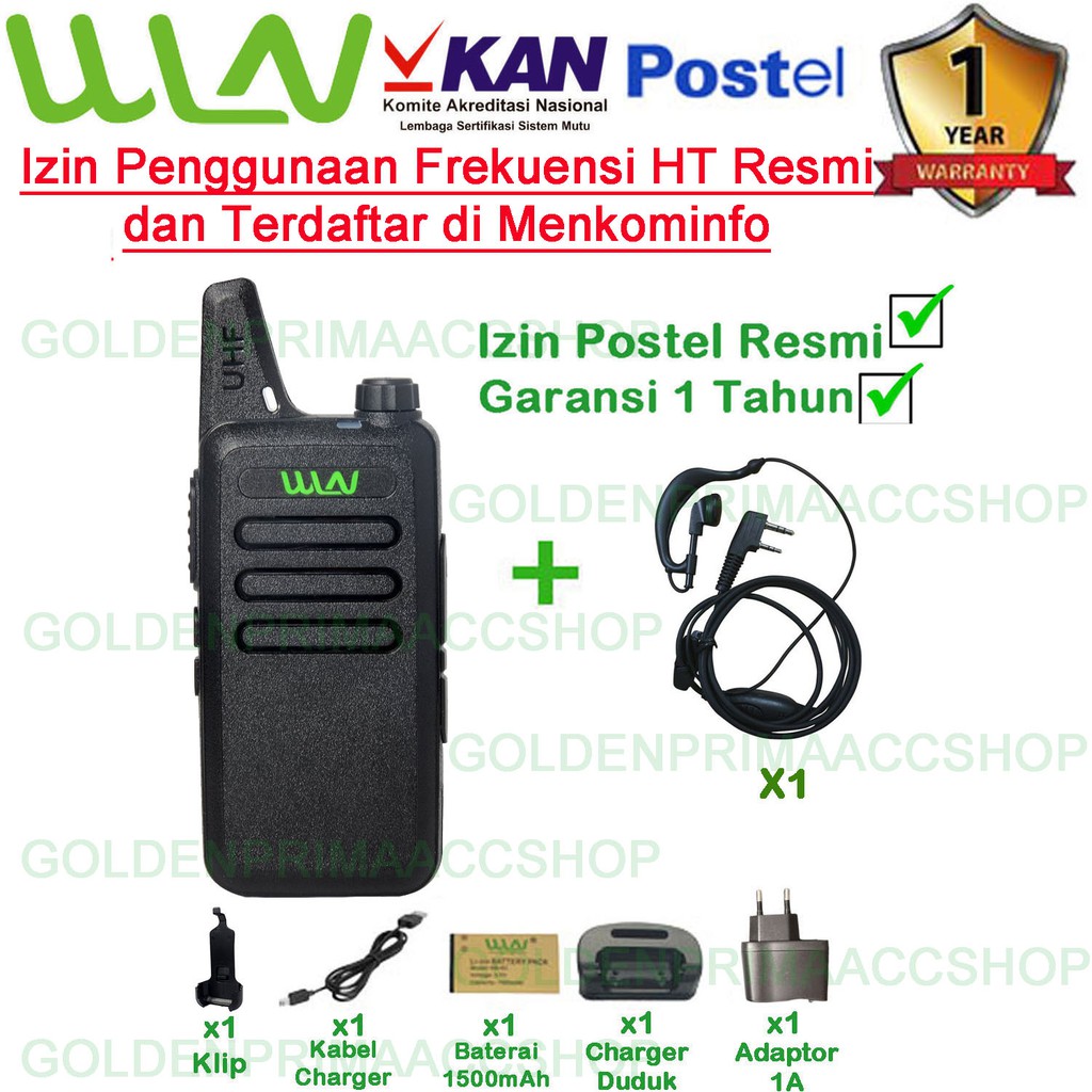 PAKET SATUAN STANDART HT WLN KD-C1 VARIASI HITAM,MERAH,PUTIH (ISI 1 PCS)