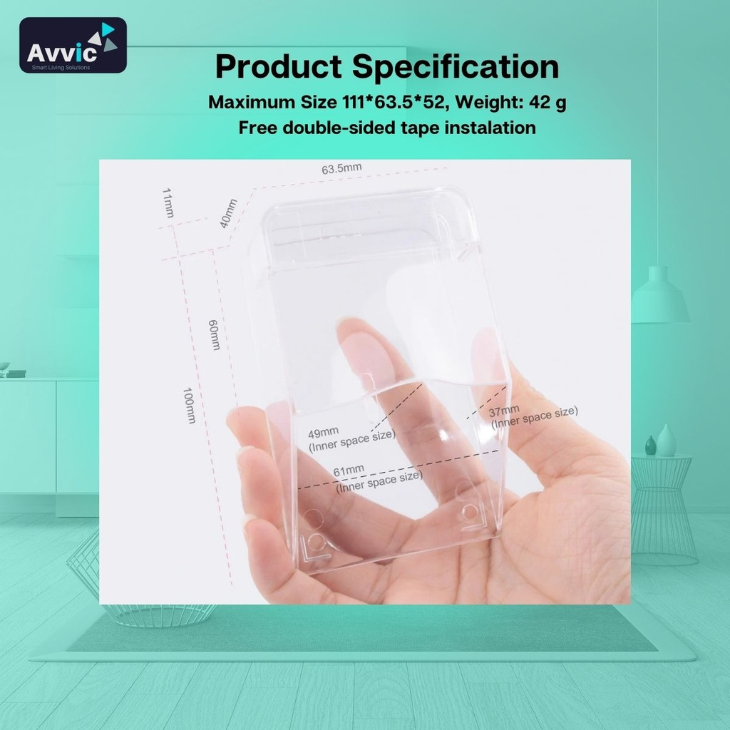 Avvic x Rain Cover Tutup Pelindung Bel Rumah Outdoor Waterproof Cover for Wireless DoorBell Transparan