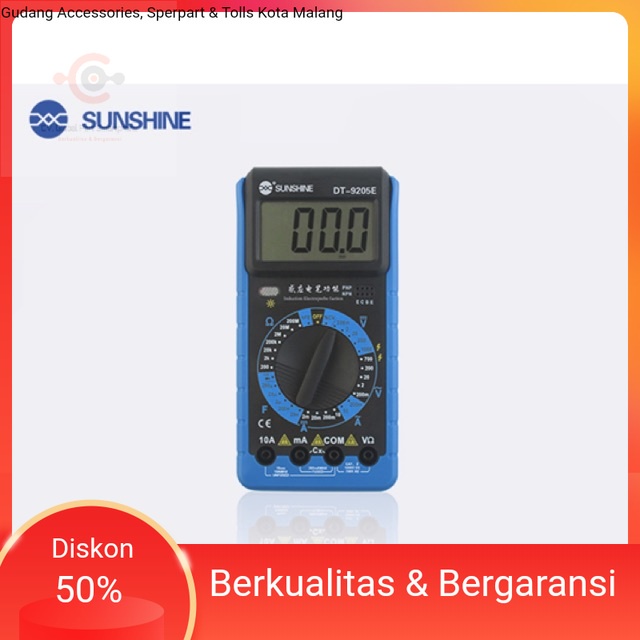 MULTIMETER DIGITAL SUNSHINE DT-9205E / MULTITESTER DIGITAL SUNSHINE DT-9205E / AVOMETER DIGITAL