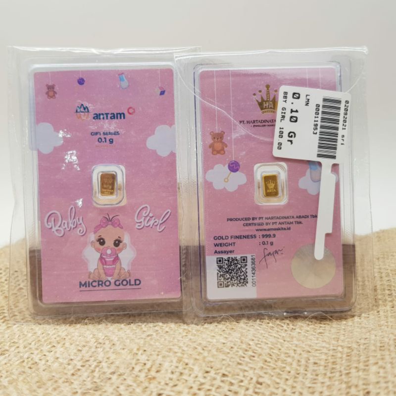 Baby Girl Newborn (Dot) & Kids Gift | Kado | Hampers | Antam Micro Gold