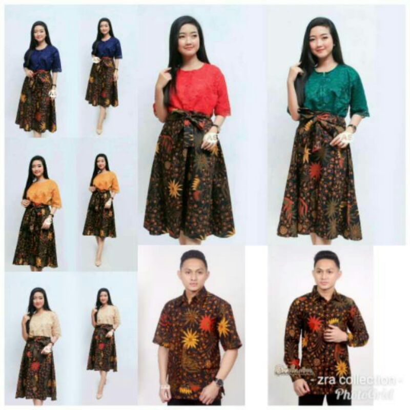 dress brukat kombinasi/kemeja batik/hem anak
