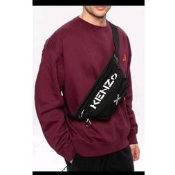 kenzo bumbag black logo cross
