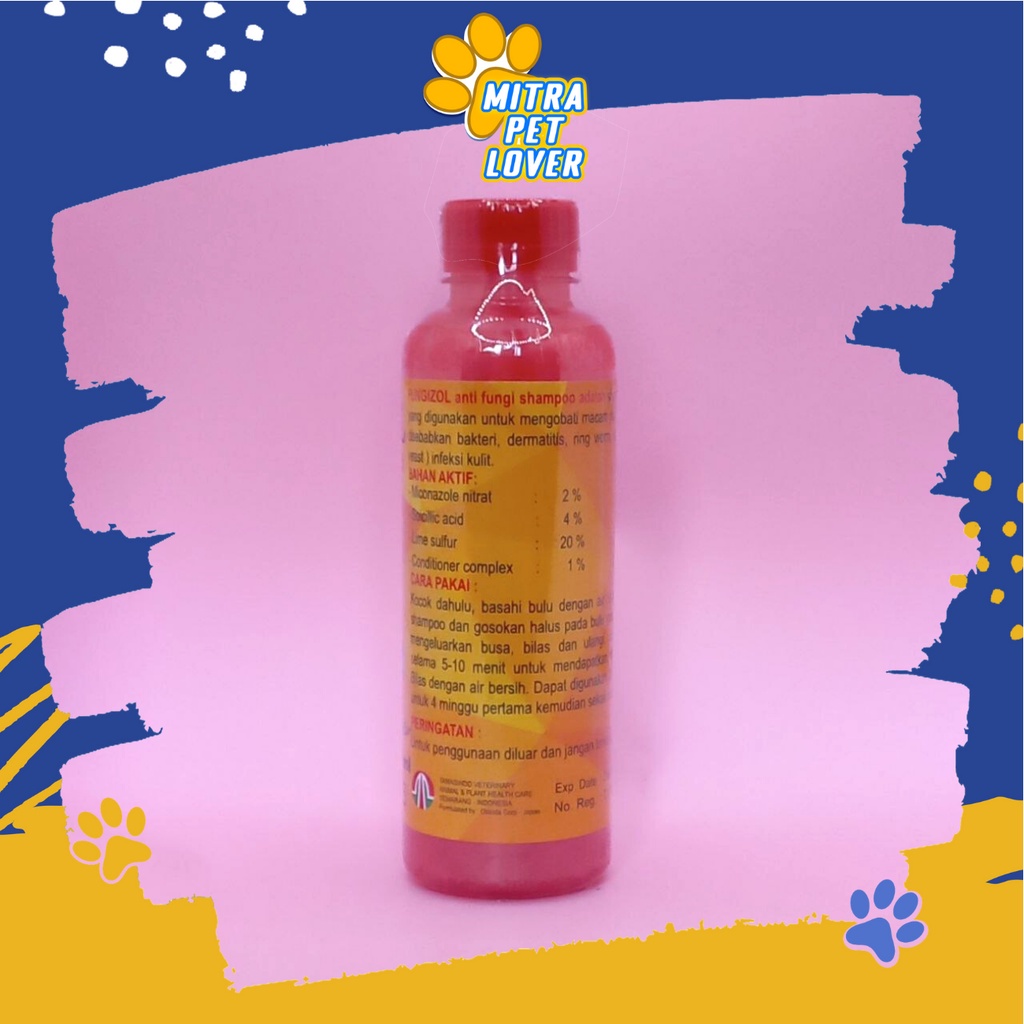 SAMPO ANTI JAMUR UNTUK ANJING - FUNGIZOL DOG SHAMPOO 250ML ORIGINAL - LEMBUT WANGI SEHAT CEGAH SAKIT KULIT MENGHALUSKAN MELEMBUTKAN BULU - MURAH TERMURAH - PET HEALTHCARE AND VETERINARY TAMASINDO OBAT DAN VITAMIN HEWAN BINATANG PELIHARAAN MITRAPETLOVER